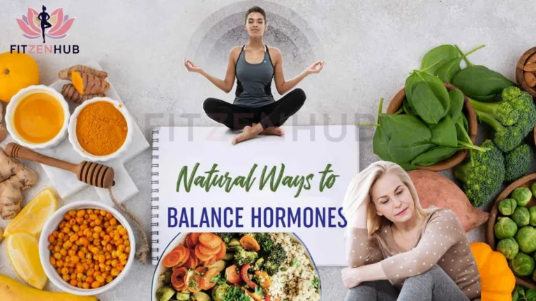 Hormone Balance Confident woman in her 30s embracing a calm, hormone-balanced lifestyle with natural wellness elements around her — a journey of self-healing and energy revival