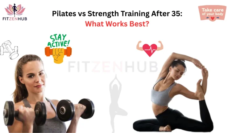 Pilates vs strength training after 35 – women comparing benefits of flexibility, balance, and muscle strength for overall fitness.